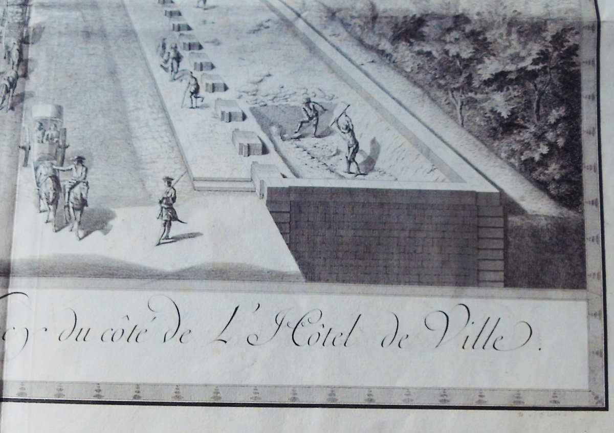 HÉRÉ (Emmanuel) - Veue de la place royalle de Nancy du coté de l'hôtel de Ville. Vers 1750.-photo-4