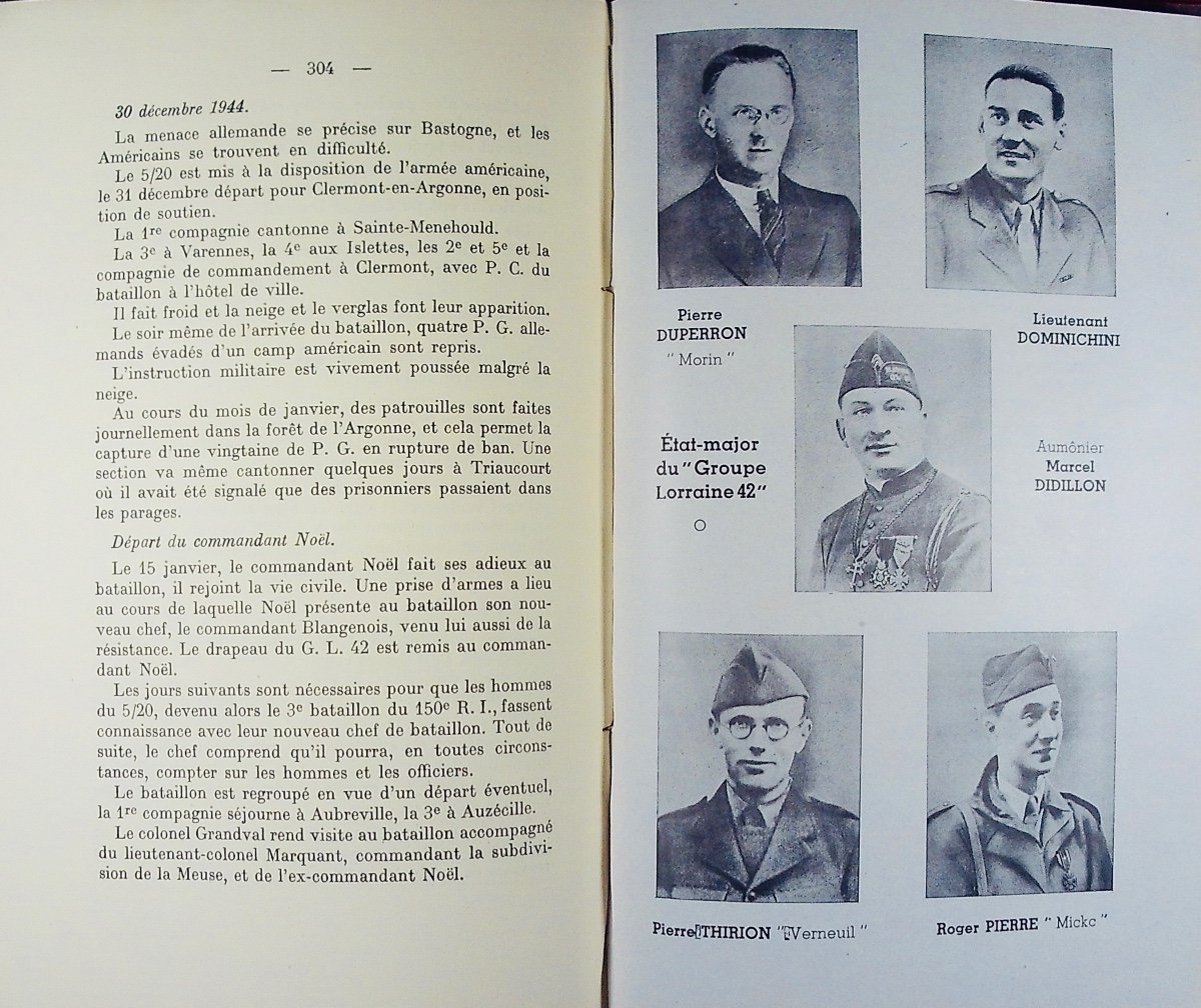 Hobam - Four Years Of Clandestine Struggle In Lorraine. In Period Binding, 1946, Good Condition.-photo-4