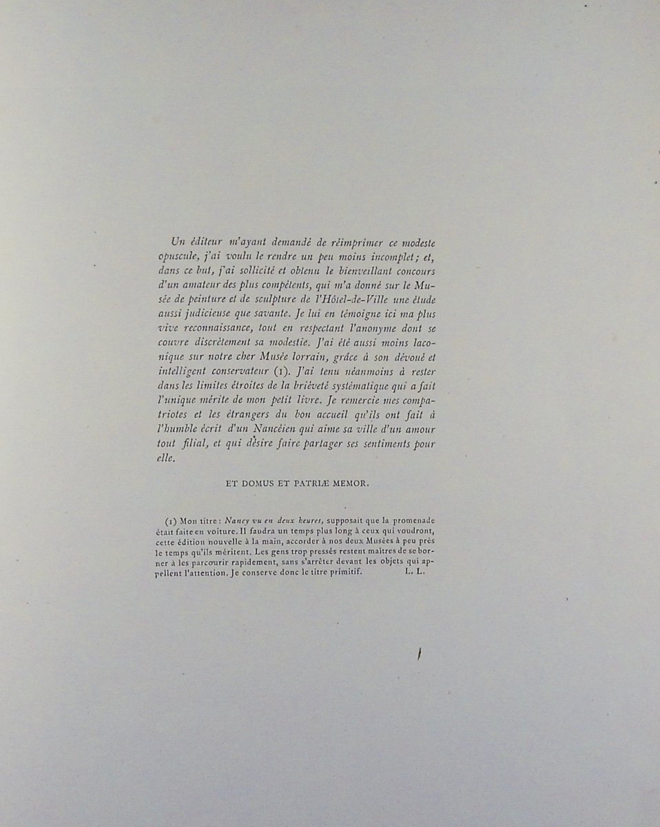 Lallement (louis) - Nancy Seen In Two Hours. Nancy, Crépin-leblond, 1881, Paperback.-photo-3