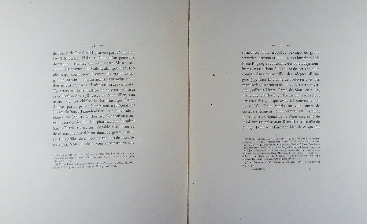 LALLEMENT (Louis) - Nancy vu en deux heures. Nancy, Crépin-Leblond, 1881, broché.-photo-2