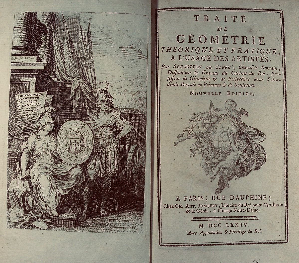 LE CLERC (Sébastien) - Traité de géométrie théorique et pratique, à l'usage des artistes. 1774.