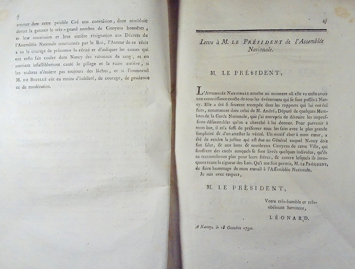 LÉONARD -  Relation exacte et impartiale de ce qui s'est passé à Nancy, le 31 août 1790. -photo-3