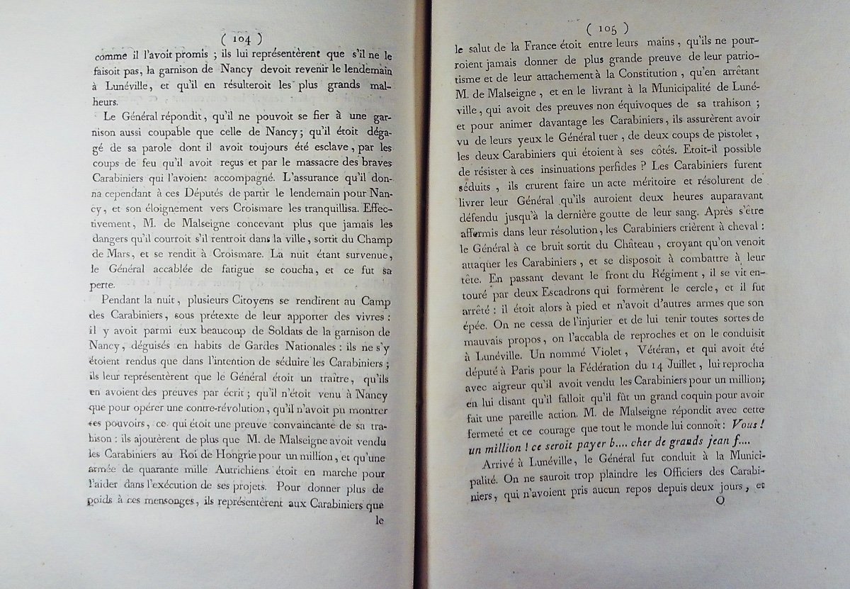 LÉONARD -  Relation exacte et impartiale de ce qui s'est passé à Nancy, le 31 août 1790. -photo-4