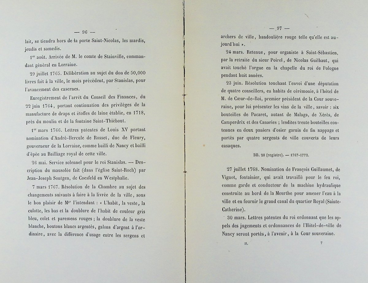 LEPAGE (Henri) - Les archives de Nancy. Wiener, 1865, 4 volumes brochés.-photo-1