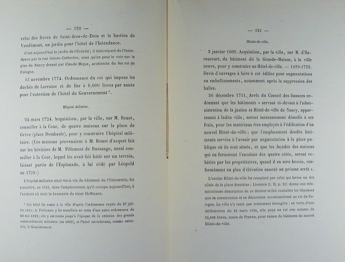 LEPAGE (Henri) - Les archives de Nancy. Wiener, 1865, 4 volumes brochés.-photo-4
