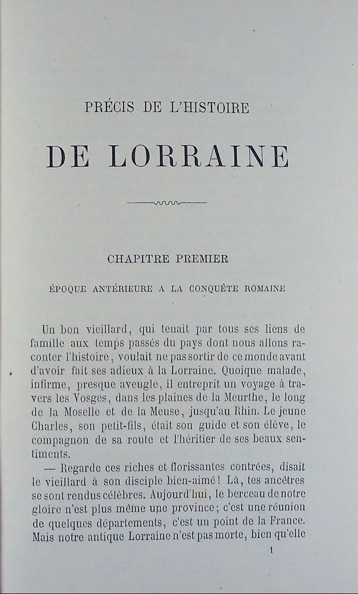 LEUPOL (L.) - Précis de l'histoire Lorraine.  Grosjean, 1874, reliure pleine toile d'époque.-photo-2