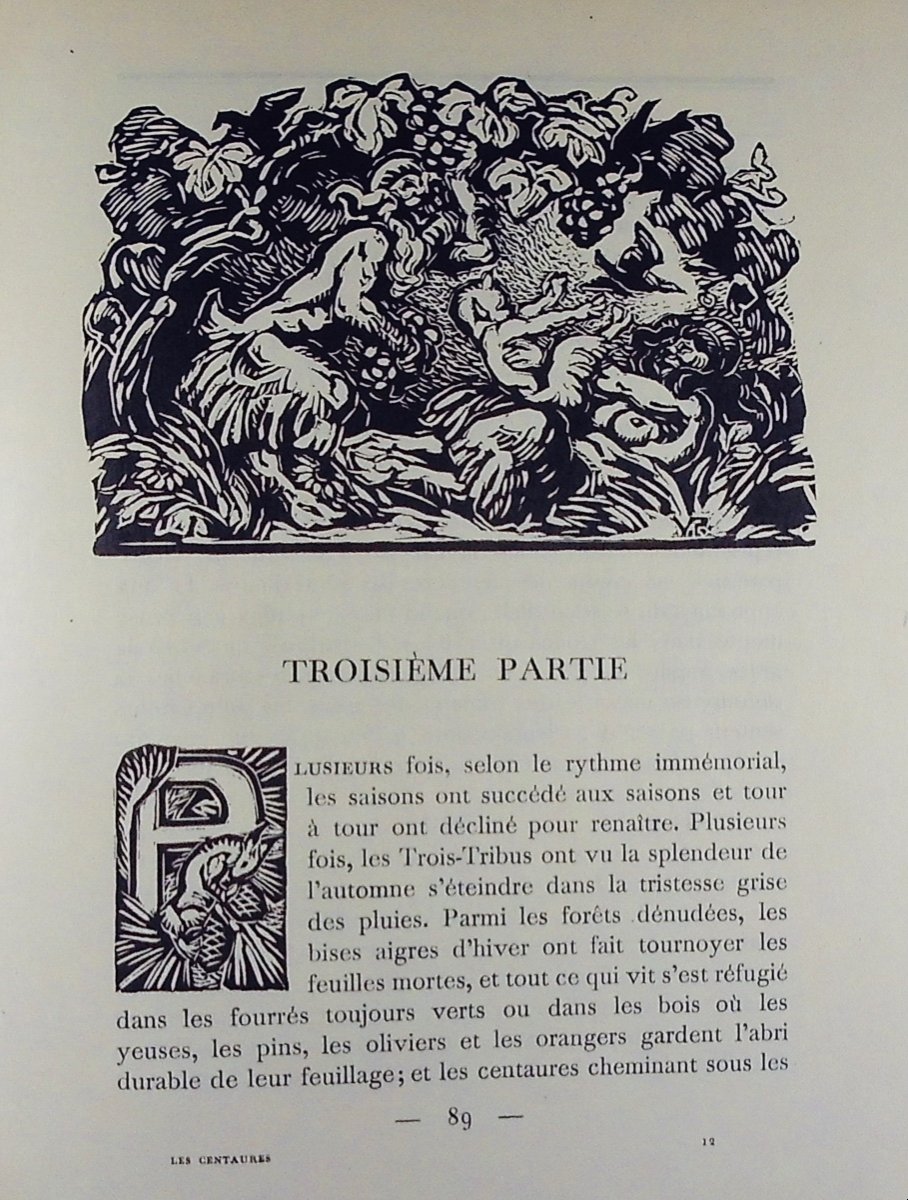 LICHTENBERGER (André) - Les Centaures.  Crès & Cie et Berger, 1924, illustré par V. PROUVÉ.-photo-6