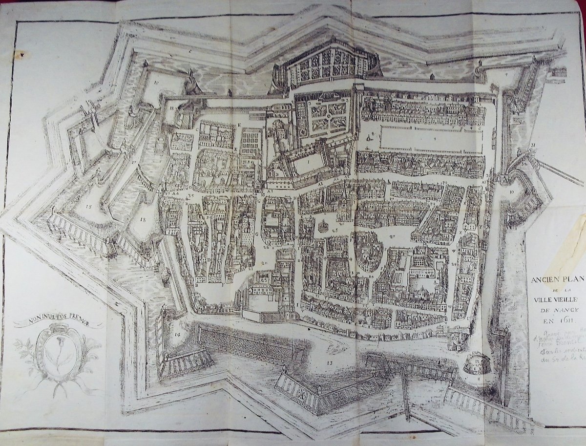 Lionnois - History Of The Old And New Towns Of Nancy. Haener, 1811, Bound, With Plan.-photo-2