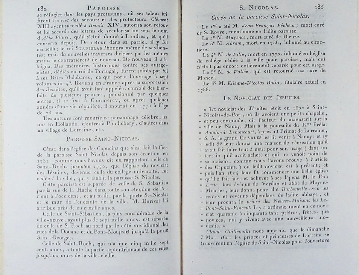 Lionnois - History Of The Old And New Towns Of Nancy. Haener, 1811, Bound, Without Plan.-photo-6