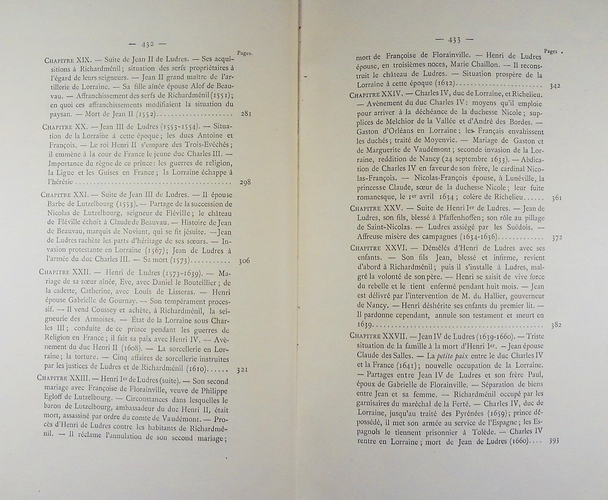 LUDRES (Comte de) - Histoire d'une famille de la Chevalerie Lorraine. Paris, Champion, 1893.-photo-2