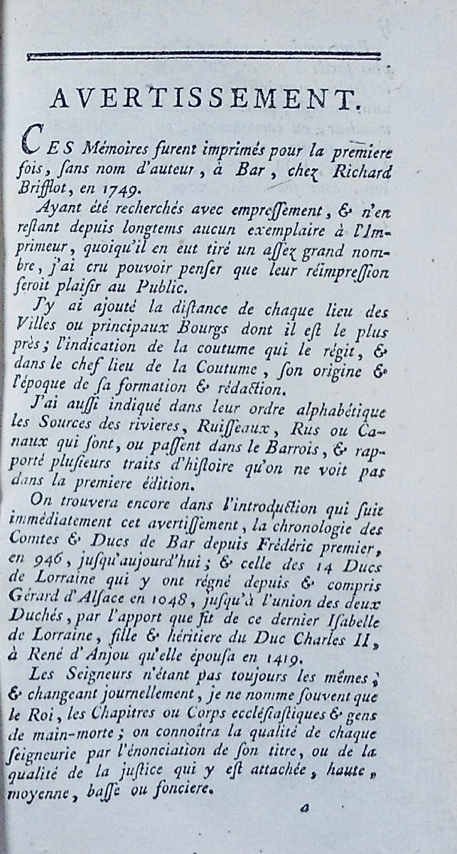 MAILLET - Mémoires alphabétiques pour servir à l'histoire, au pouillié du Barrois. 1773.-photo-3