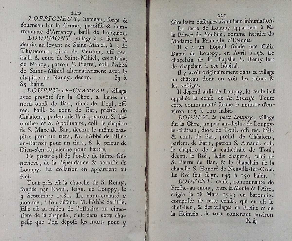 MAILLET - Mémoires alphabétiques pour servir à l'histoire, au pouillié du Barrois. 1773.-photo-4