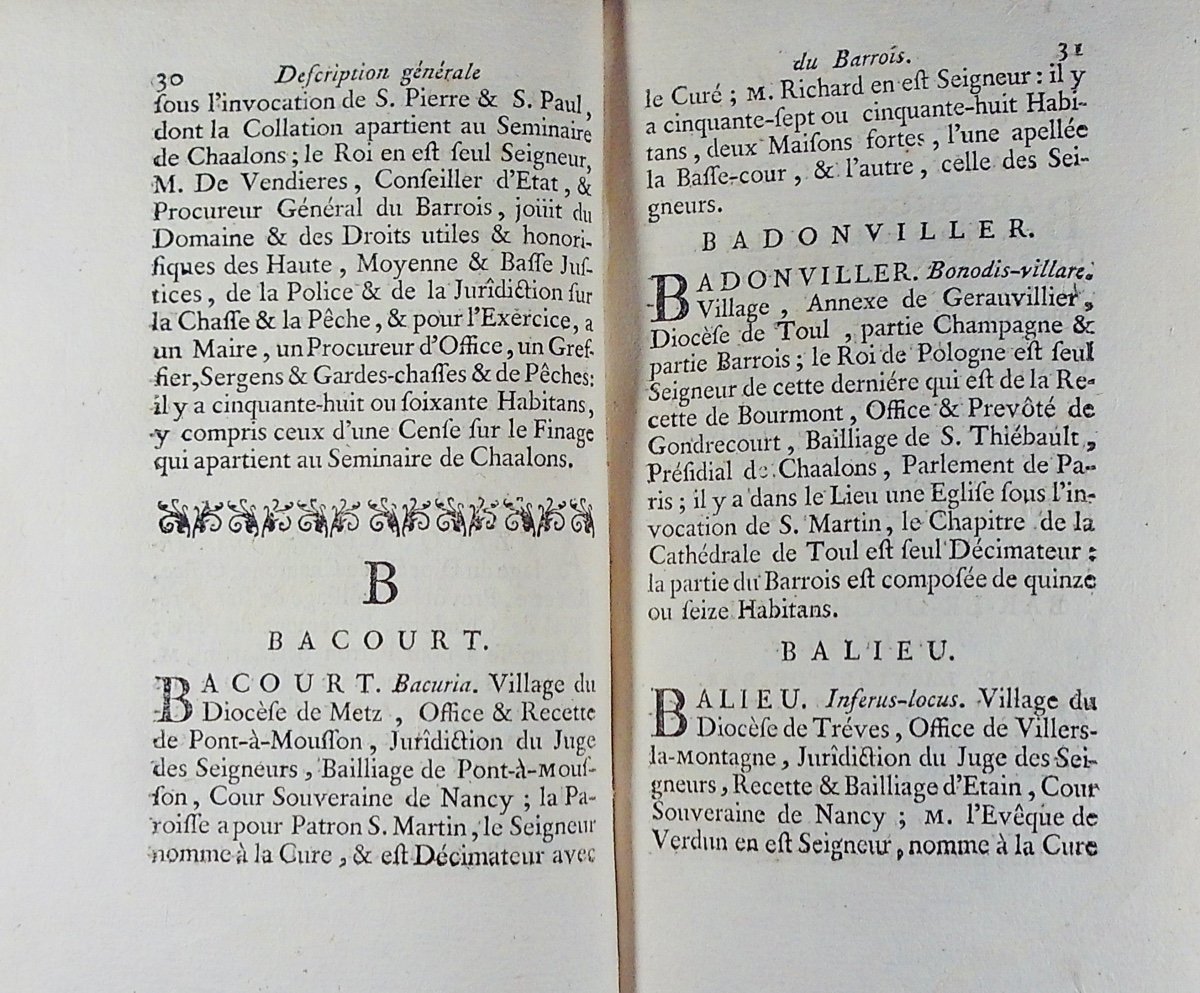 [MAILLET] - Mémoires alphabétiques pour servir à l'histoire, au pouillié du Barrois. 1749.-photo-4