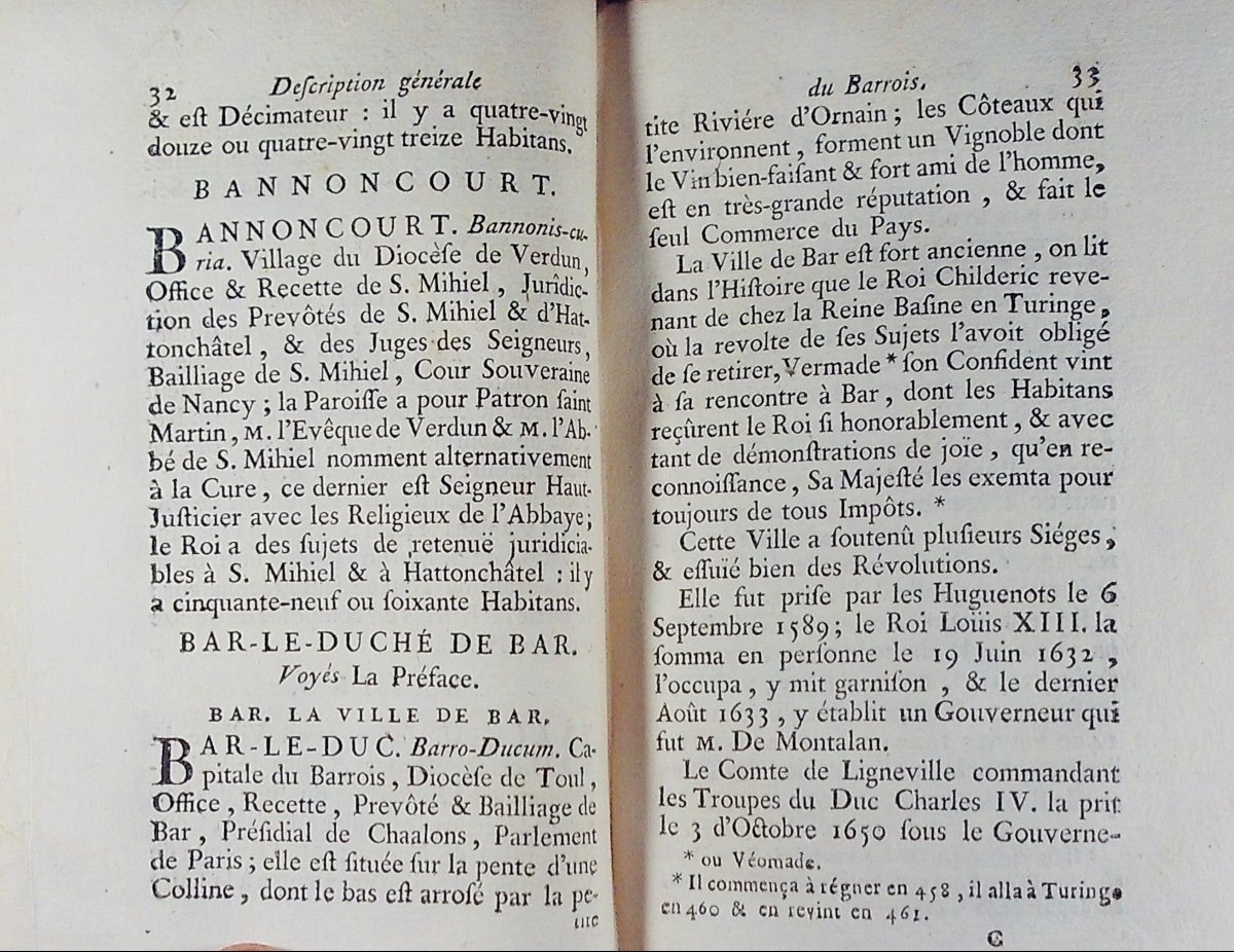 [MAILLET] - Mémoires alphabétiques pour servir à l'histoire, au pouillié du Barrois. 1749.-photo-1