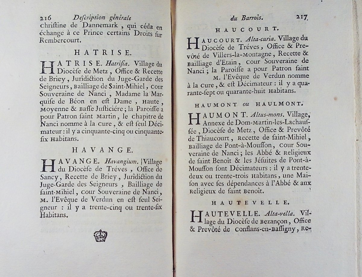 [MAILLET] - Mémoires alphabétiques pour servir à l'histoire, au pouillié du Barrois. 1749.-photo-4