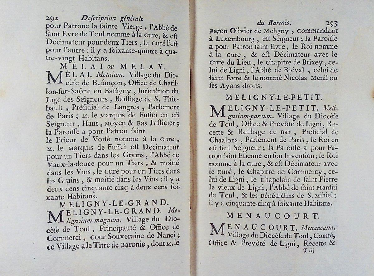 [MAILLET] - Mémoires alphabétiques pour servir à l'histoire, au pouillié du Barrois. 1749.-photo-5