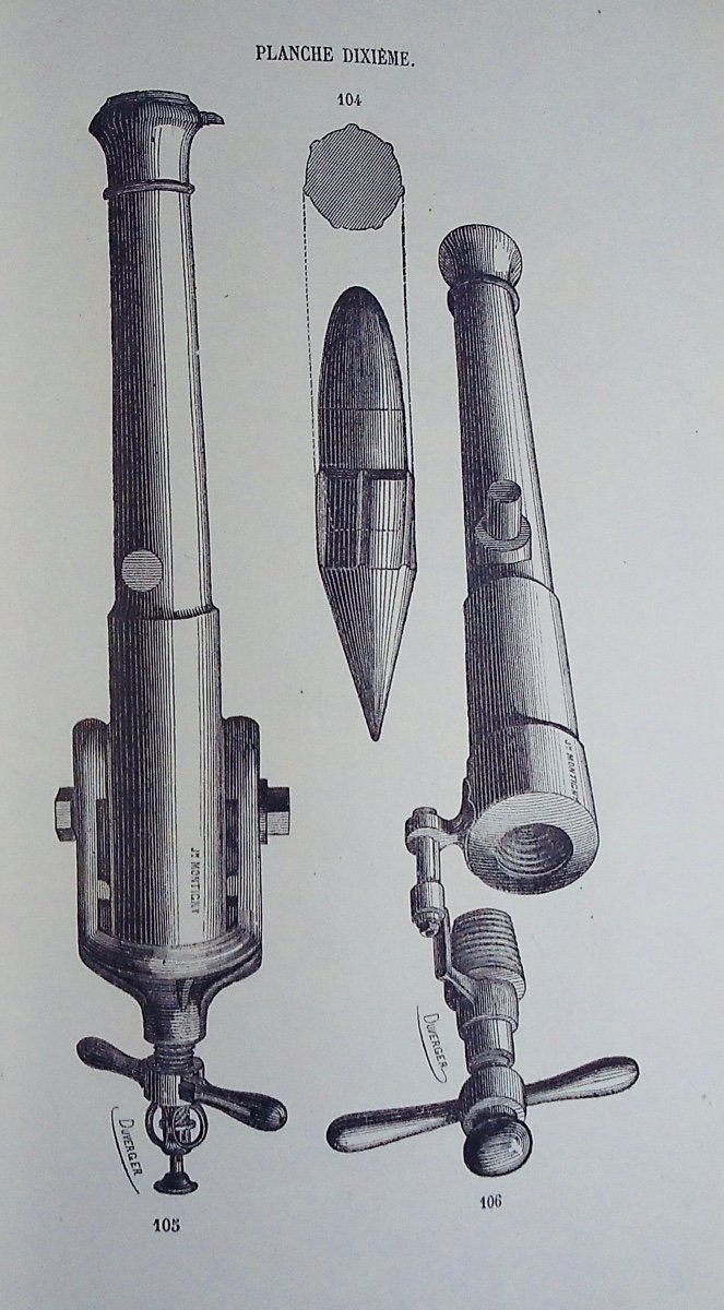 Mangeot (h.) - Striped Weapons Of War. Henri Samuel's Printing House, 1860, 15 Plates.-photo-6