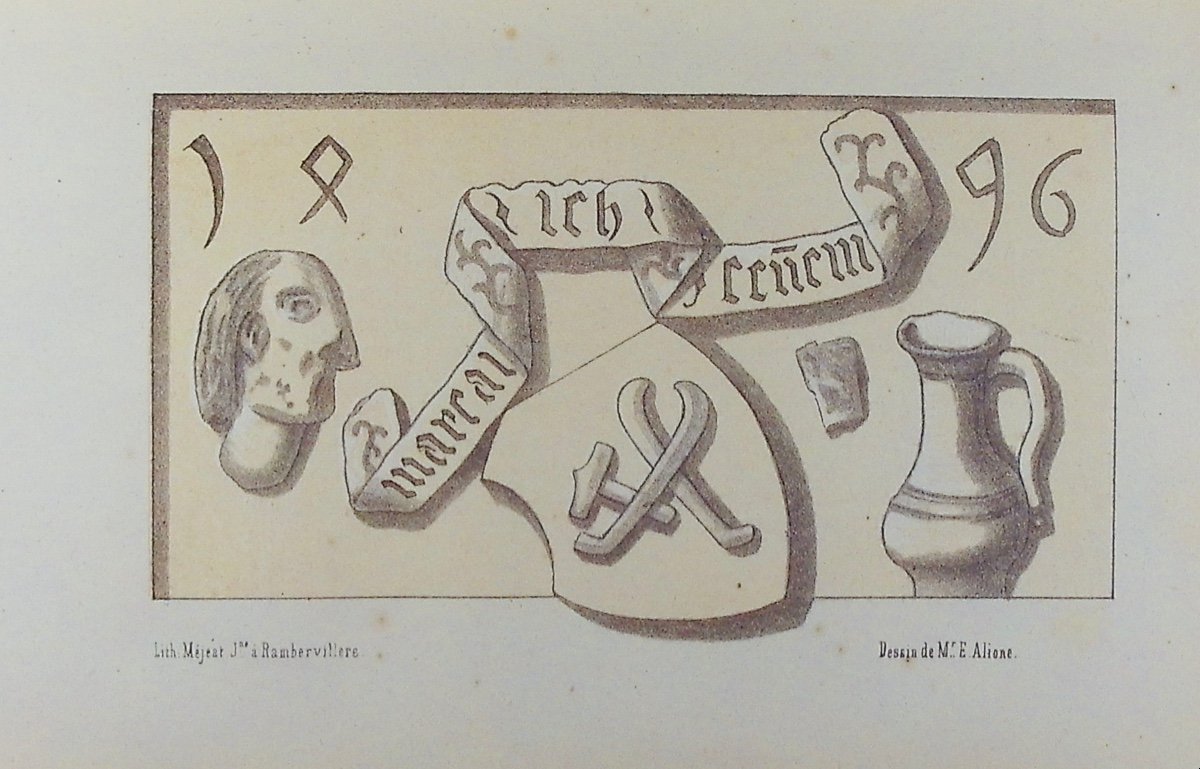 MANGIN (Charles) - Études historiques et critiques de Deneuvre et Baccarat. Hachette, 1861.-photo-4