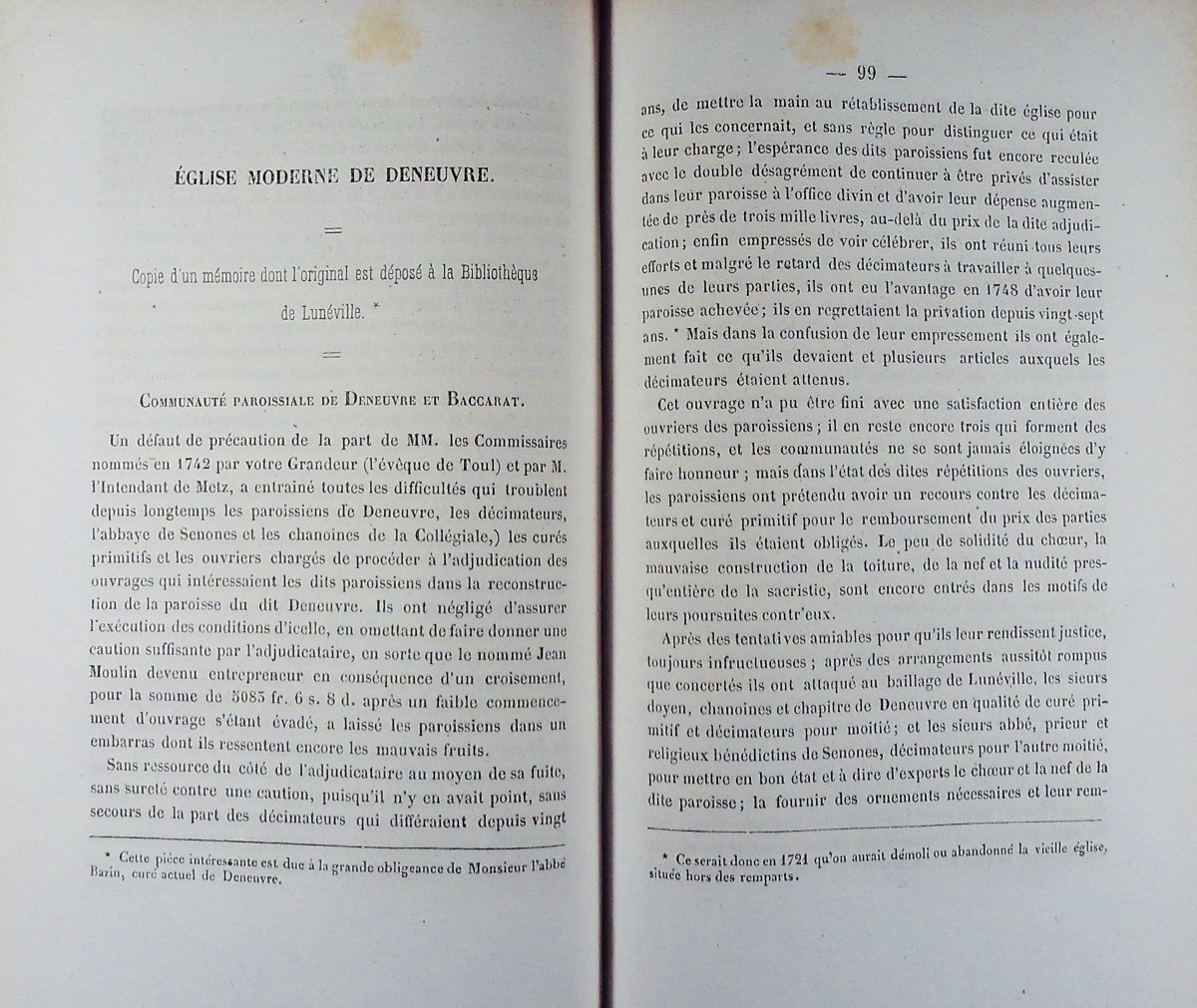 MANGIN (Charles) - Études historiques et critiques de Deneuvre et Baccarat. Hachette, 1861.-photo-5