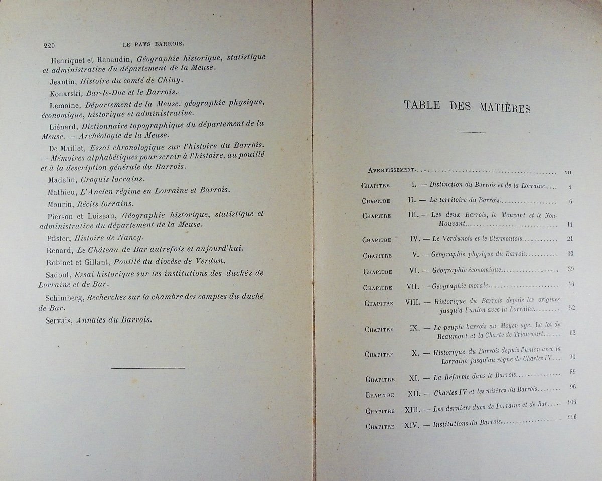 Martin (alexandre) - The Barrois Country Geography And History. Contant-laguerre, 1912, Paperback.-photo-4