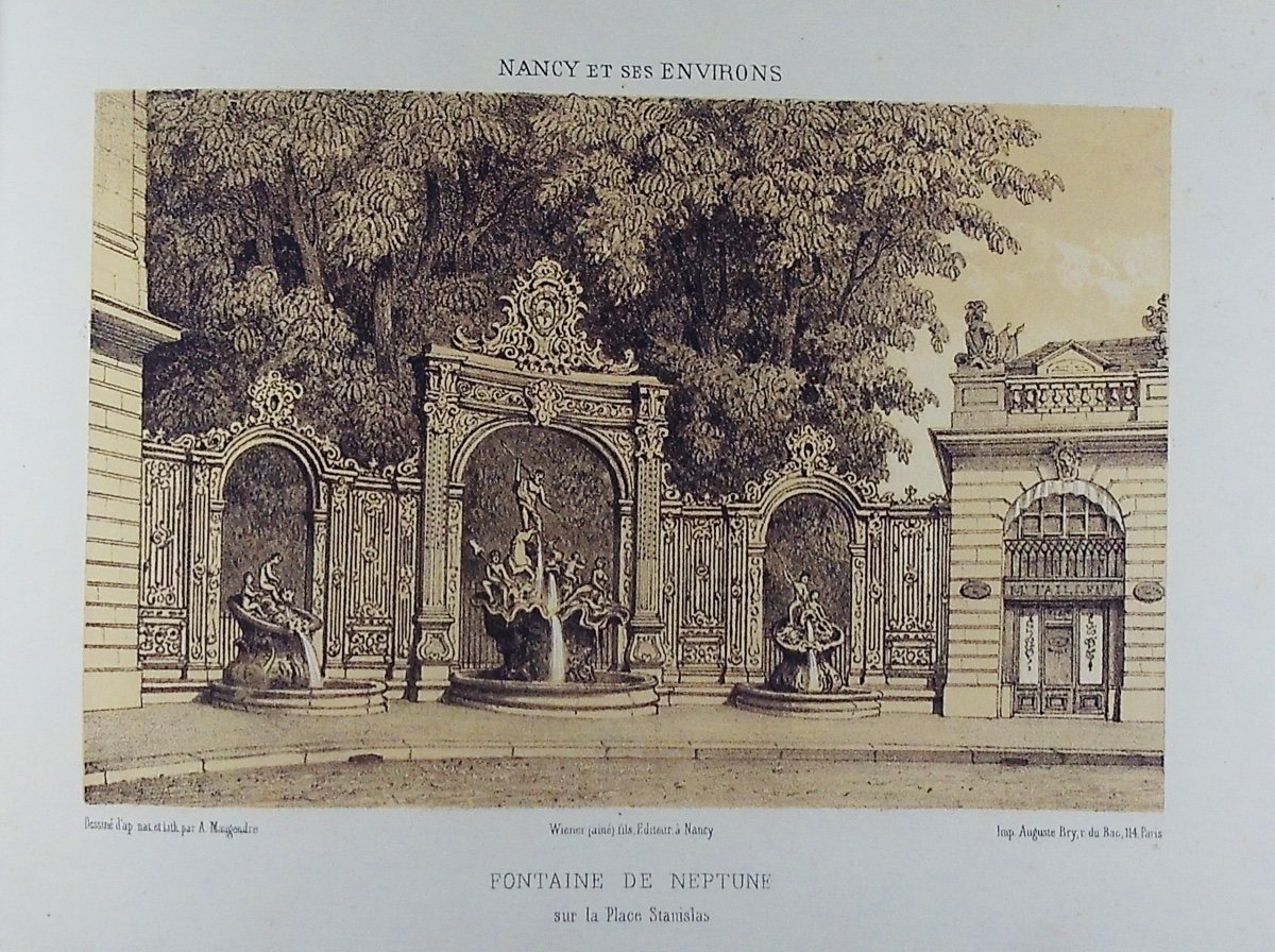 Maugendre (a.) - Views Of Nancy. Nancy, Wiener, Around 1880. Paperback.-photo-3