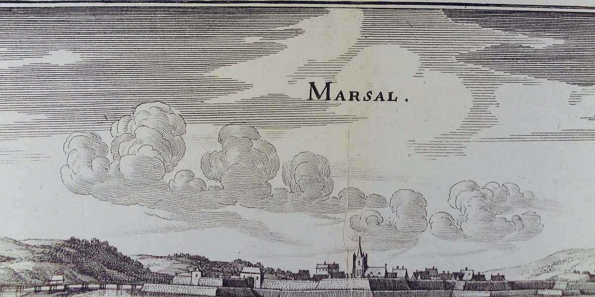 Merian - Perspective View Of Marsal. Sl (frankfurt), Se (gaspar Mérian), Around 1655.-photo-5