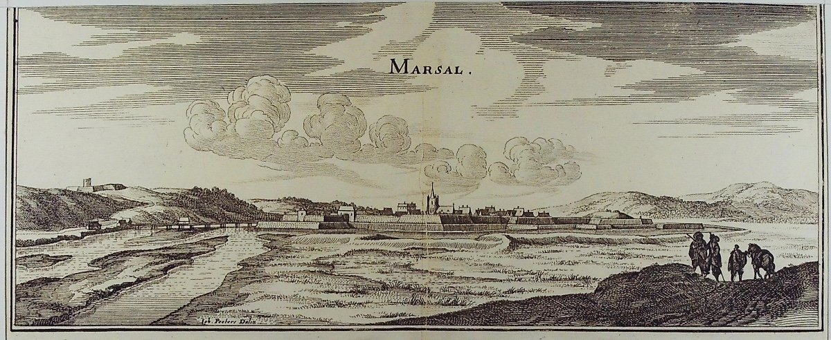 Merian - Perspective View Of Marsal. Sl (frankfurt), Se (gaspar Mérian), Around 1655.