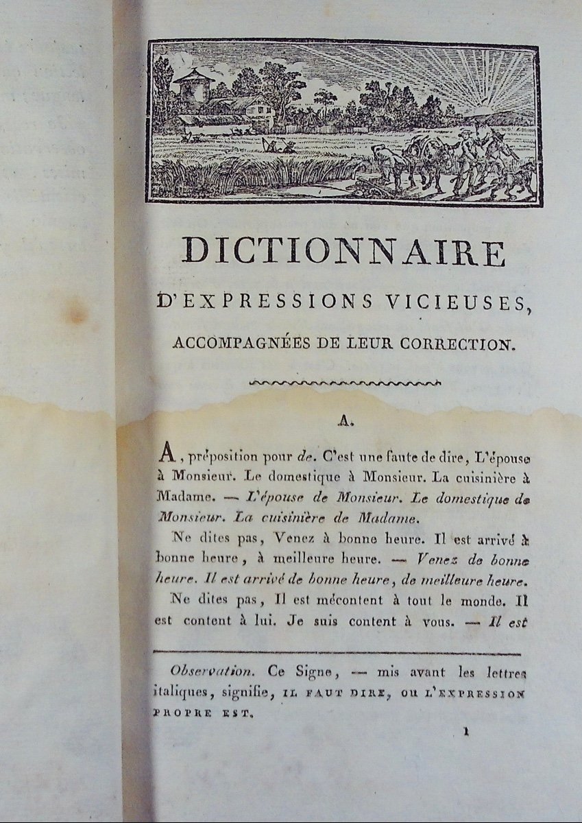 MICHEL - Dictionnaire des expressions vicieuses usitées dans la Lorraine. Vigneulle, 1807.-photo-3