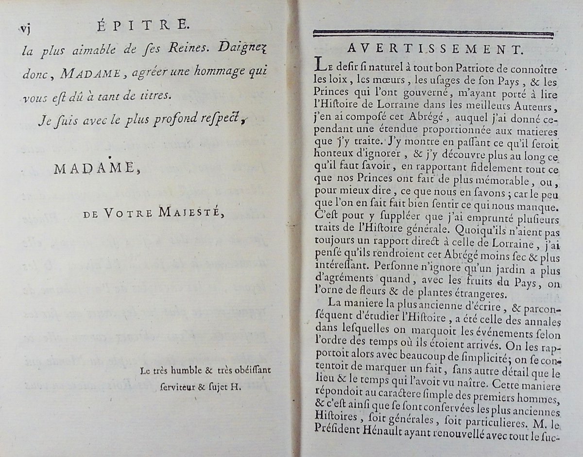 Henriquez - Chronological Summary Of The History Of Lorraine. Moutard, 1775, Contemporary Binding, 2 Vols.-photo-3