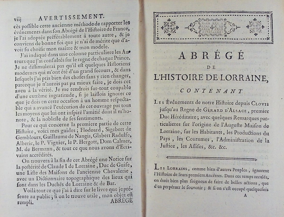 Henriquez - Chronological Summary Of The History Of Lorraine. Moutard, 1775, Contemporary Binding, 2 Vols.-photo-4