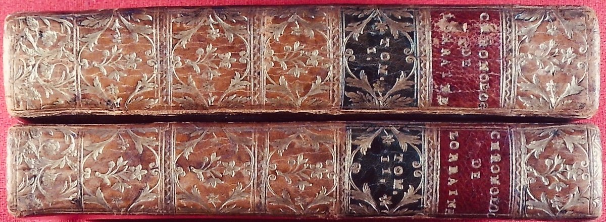 Henriquez - Chronological Summary Of The History Of Lorraine. Moutard, 1775, Contemporary Binding, 2 Vols.-photo-8