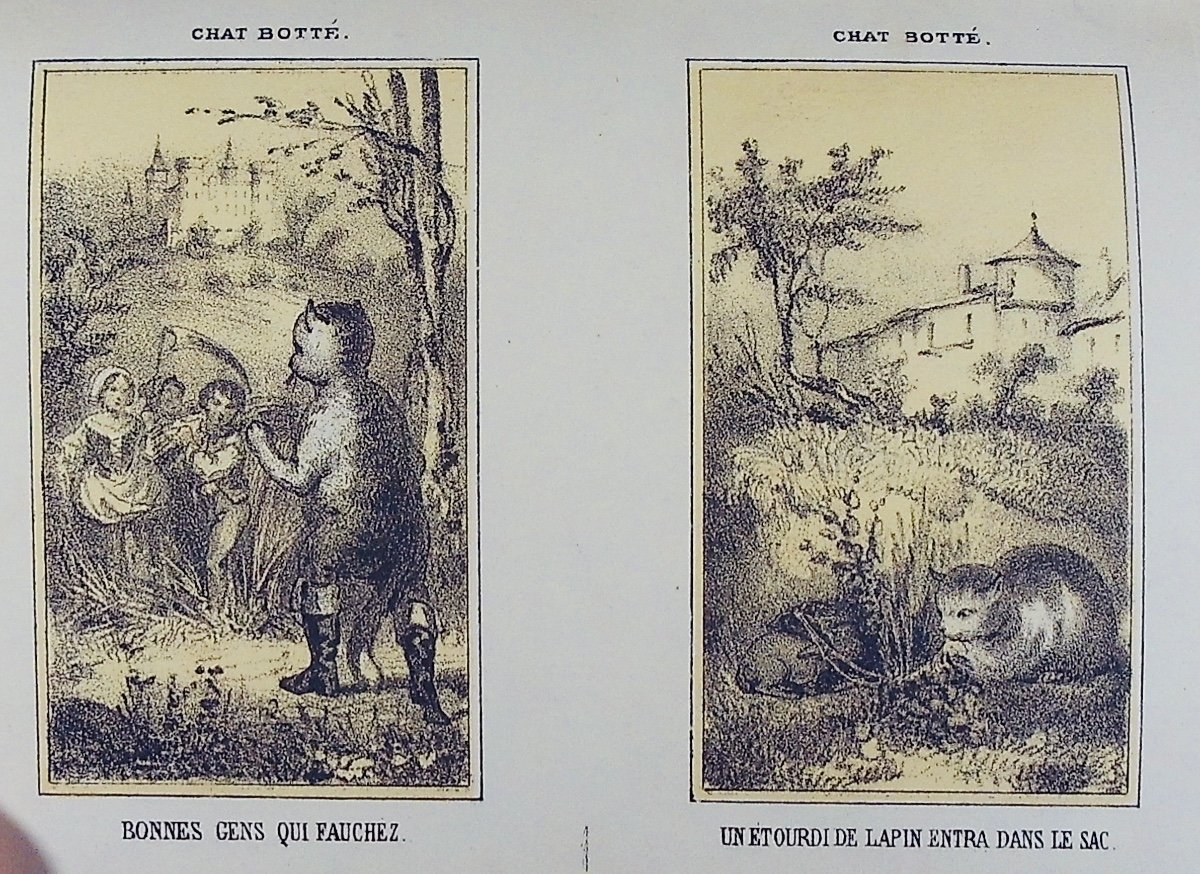 PERRAULT (Claude) - Riquet à la houppe. Le chat botté. Contes illustrés. Haguenthal, vers 1830.-photo-5