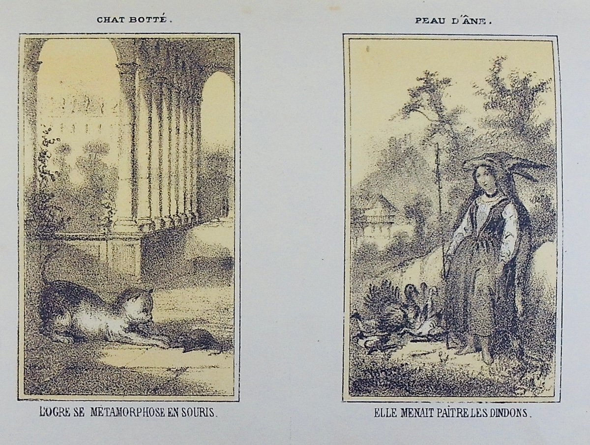 PERRAULT (Claude) - Riquet à la houppe. Le chat botté. Contes illustrés. Haguenthal, vers 1830.-photo-6