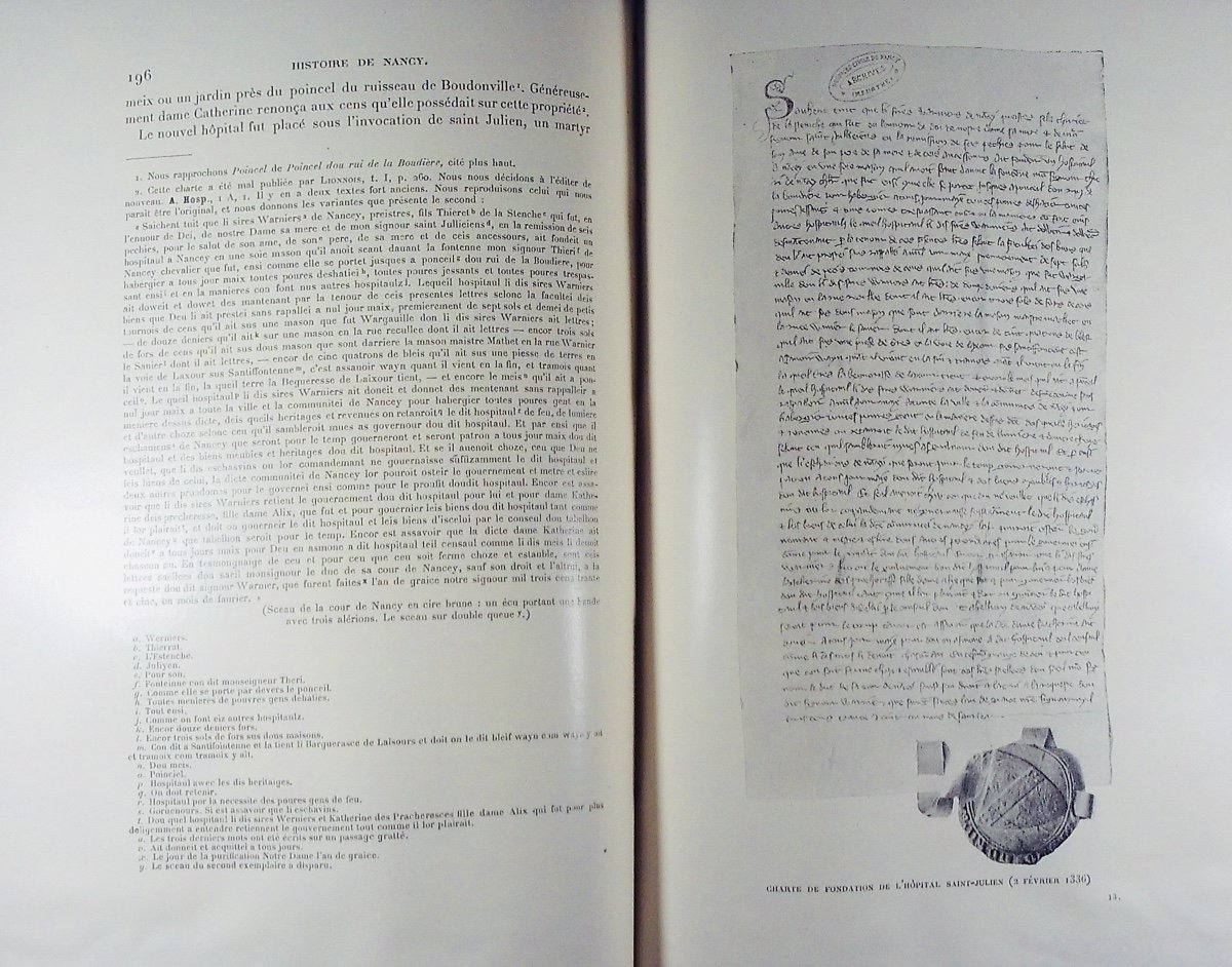 PFISTER - Histoire de Nancy. Berger-Levrault & Cie Libraires-Editeurs, 1902, exemplaire n°4/15.-photo-4