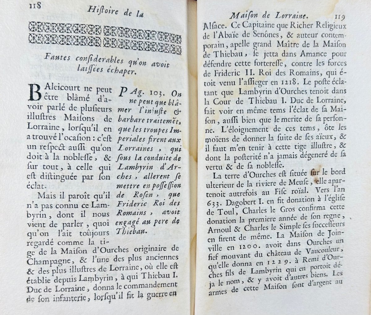 Picart (benoit) - Supplement To The History Of The House Of Lorraine. Toul, Chez Rolin, 1712.-photo-3