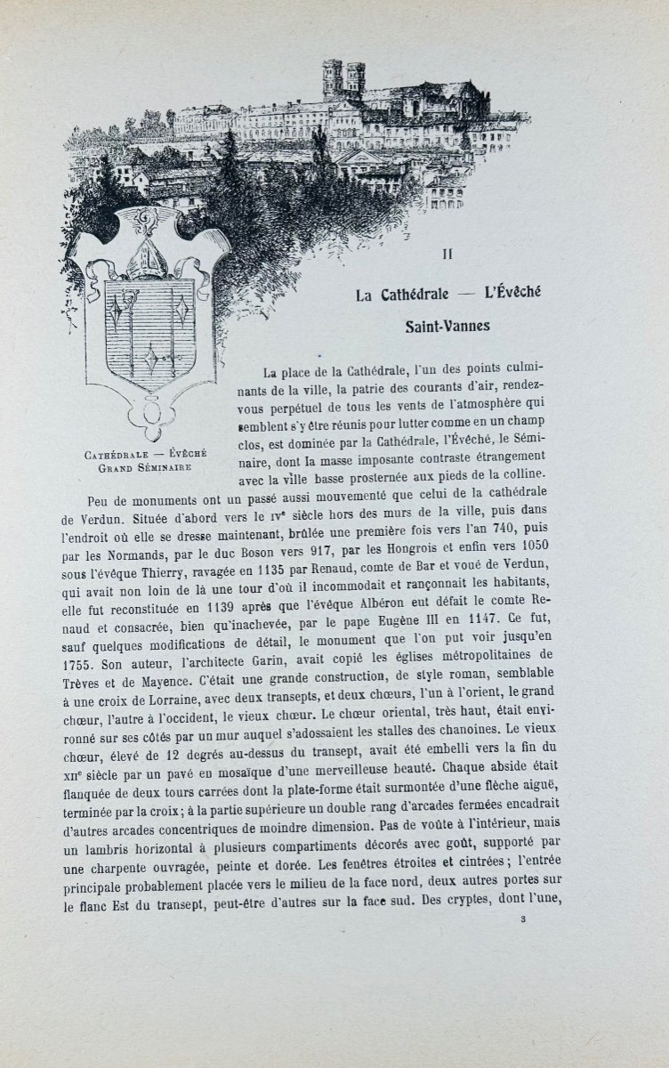 PIONNIER (Edmond) - Verdun à la veille de la guerre. Verdun, H. Frémont et fils, 1917, broché.-photo-3