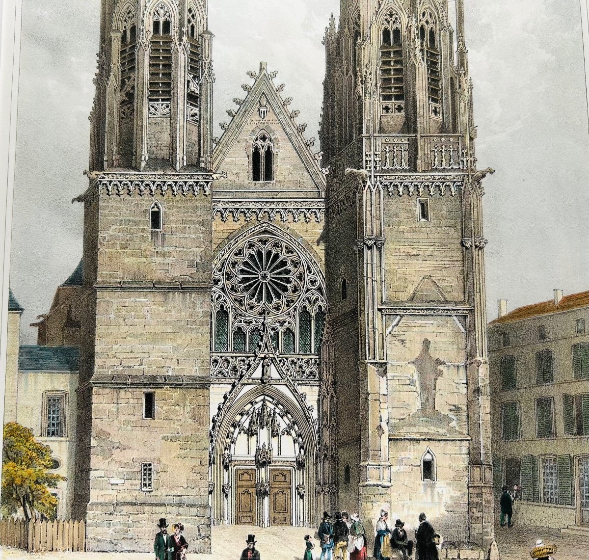 [pont-à-mousson] - Sansonetti - Portal Of The Saint Martin Church In Pont-à-mousson. Around 1840.-photo-3