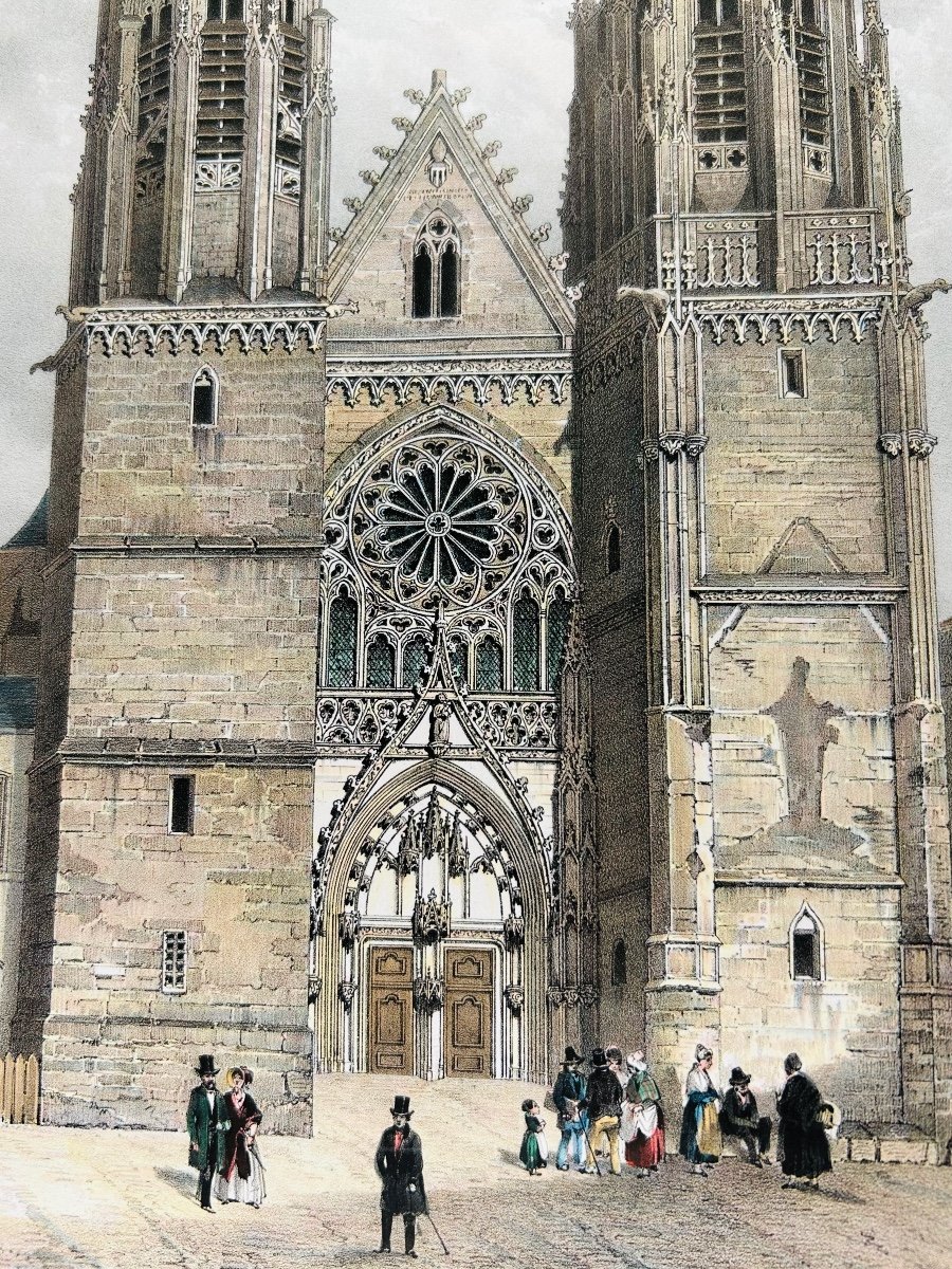 [pont-à-mousson] - Sansonetti - Portal Of The Saint Martin Church In Pont-à-mousson. Around 1840.-photo-6