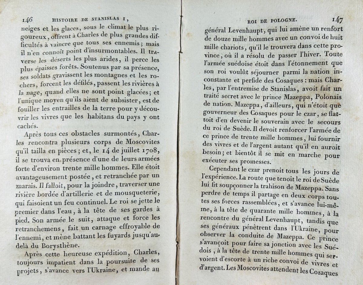 PROYART - Histoire de Stanislas premier, Roi de Pologne, Duc de Lorraine. 1828, relié.-photo-3