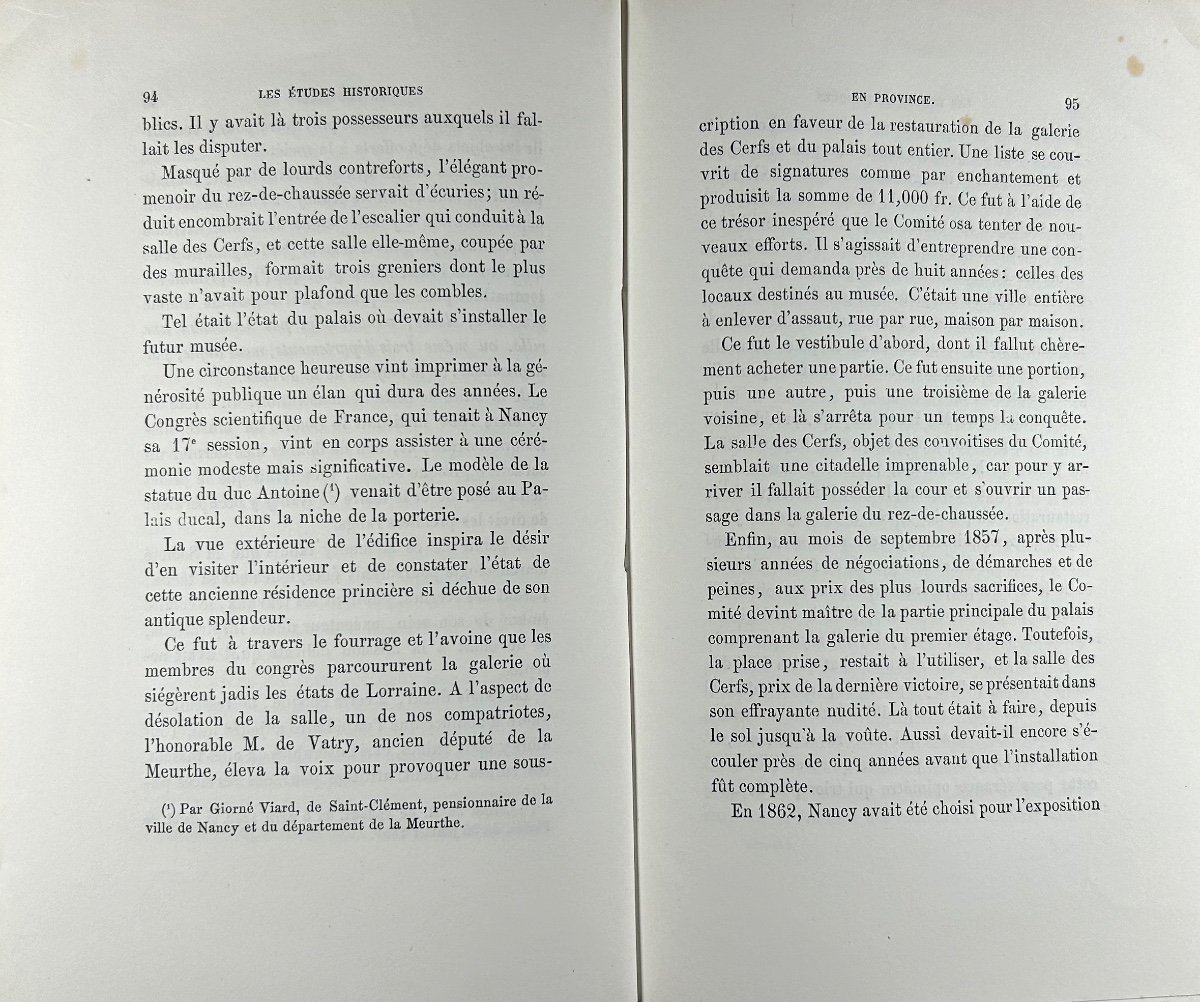 RENAULD (Jules) - Nancy en 1790, étude historique. Lucien Wiener, Husson-Lemoine. 1876, broché.-photo-7