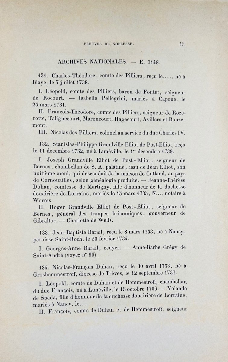 Riocour - Proofs Of Nobility Of The Cadets-gentilhommes Of King Stanislas. Dumoulin, 1881, Paperback-photo-4