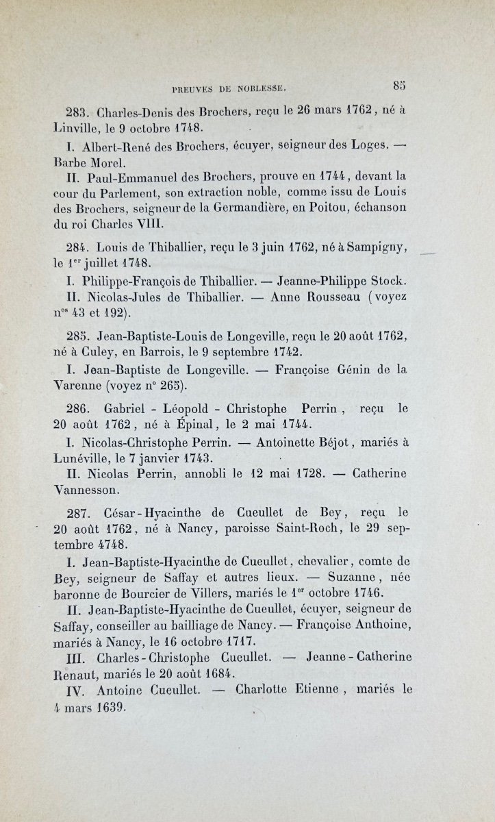 Riocour - Proofs Of Nobility Of The Cadets-gentilhommes Of King Stanislas. Dumoulin, 1881, Paperback-photo-3