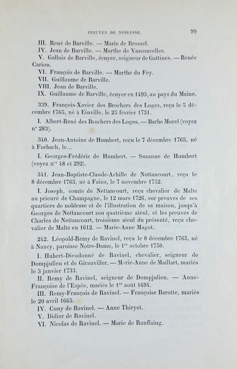 Riocour - Proofs Of Nobility Of The Cadets-gentilhommes Of King Stanislas. Dumoulin, 1881, Paperback-photo-6