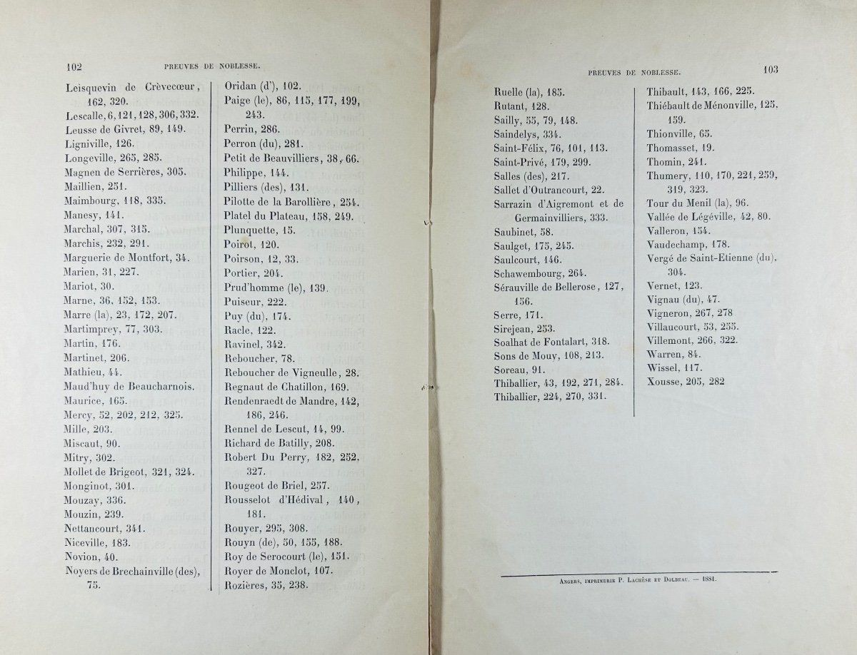 Riocour - Proofs Of Nobility Of The Cadets-gentilhommes Of King Stanislas. Dumoulin, 1881, Paperback-photo-8