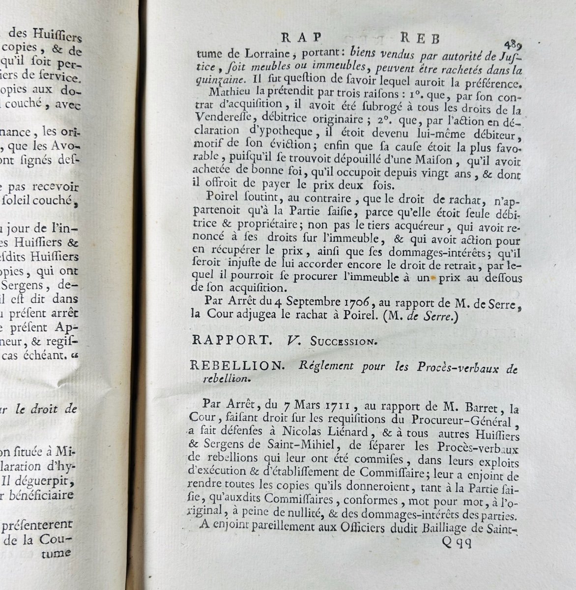 ROGEVILLE - Jurisprudence des tribunaux de Lorraine. Lamort, 1785, en reliure d'époque.-photo-3