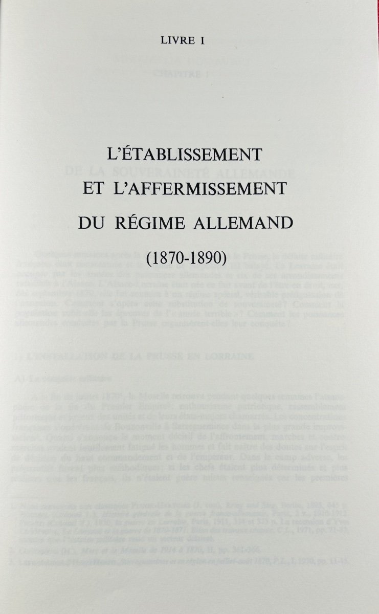 Roth (francois) - Lorraine Annexed. (1870-1918). Nancy, Annales De l'Est, 1976, Paperback.-photo-3