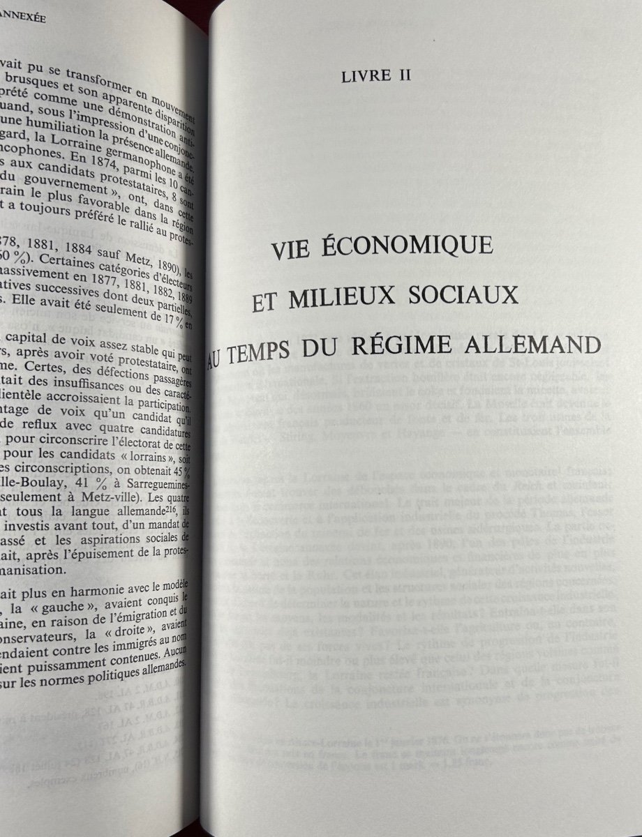 Roth (francois) - Lorraine Annexed. (1870-1918). Nancy, Annales De l'Est, 1976, Paperback.-photo-2