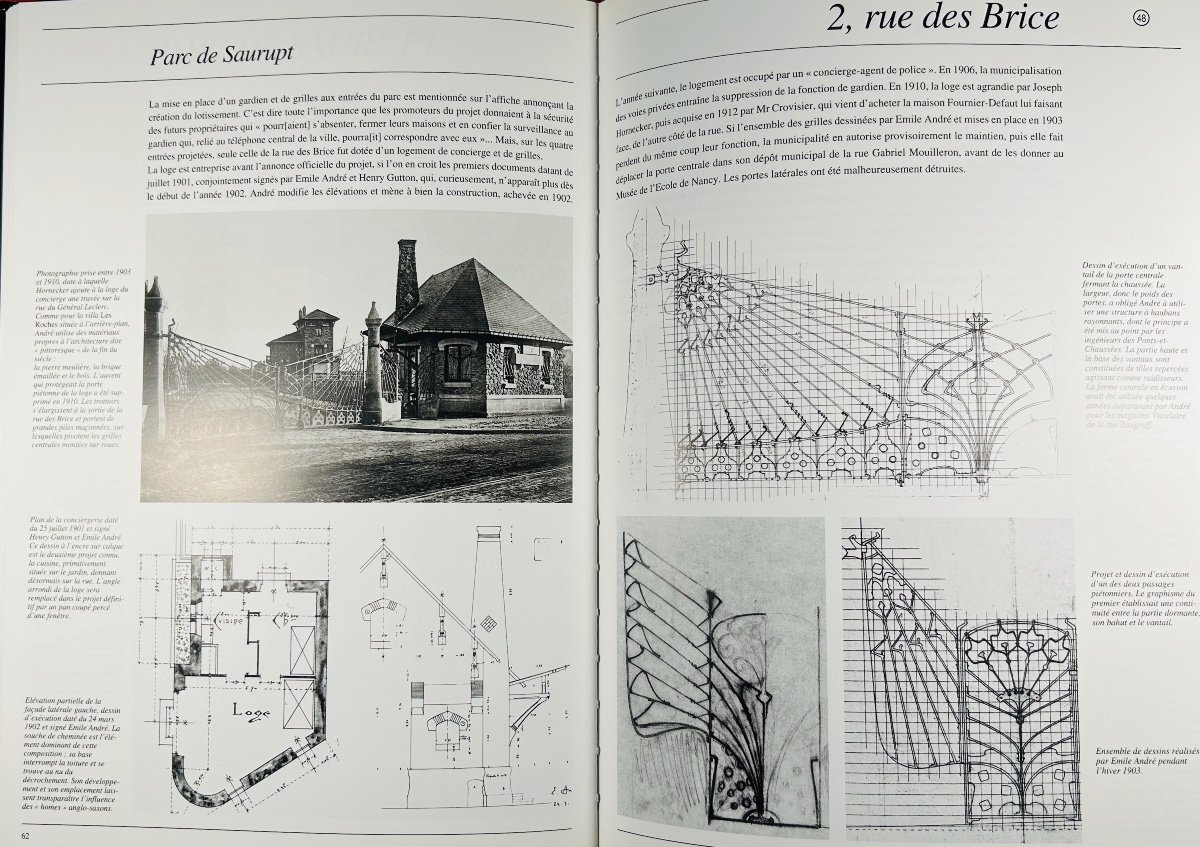 ROUSSEL (Francis) - Nancy, architecture 1900. Éditions Serpenoise, 1998, 3 volumes sous coffret-photo-1