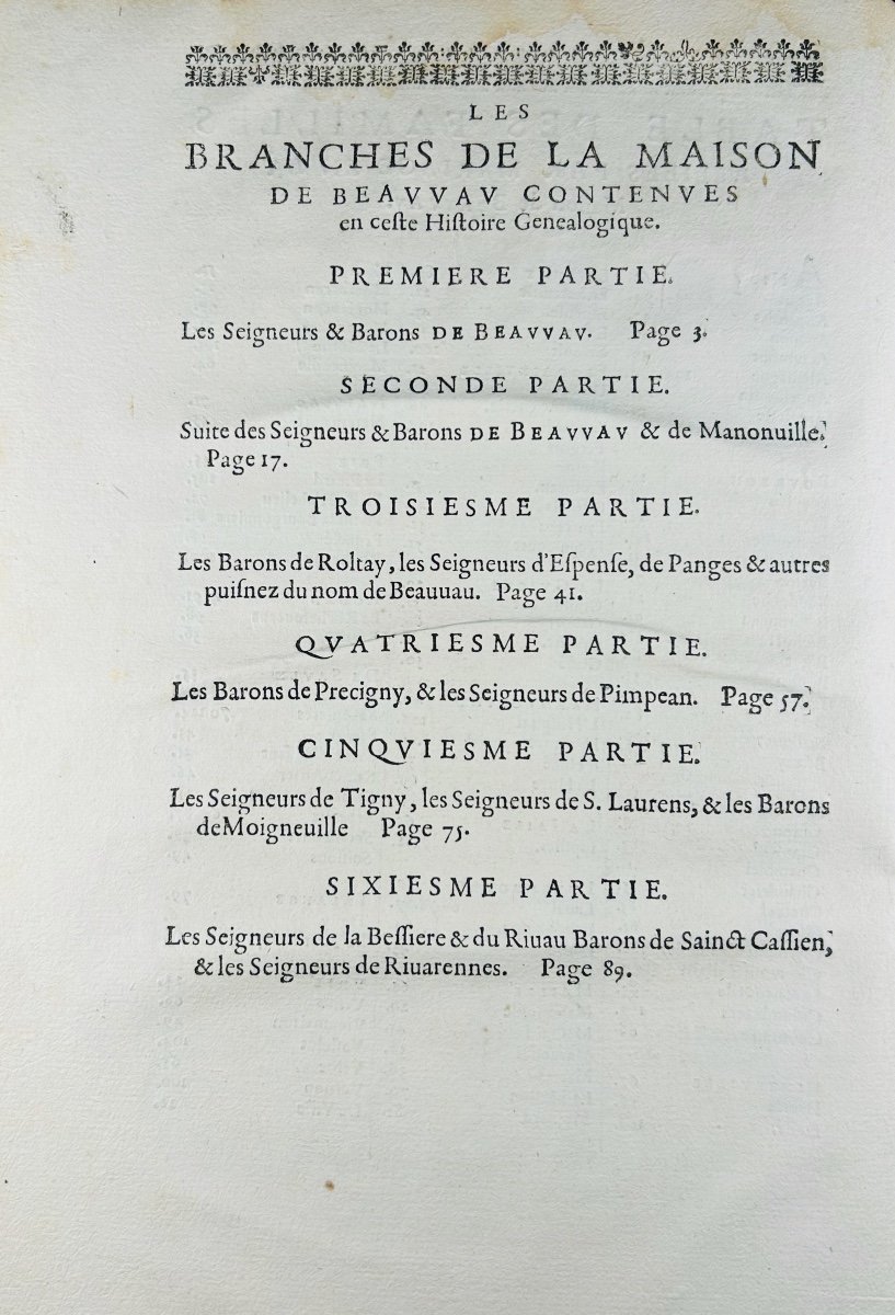 Saincte Marthe (scevole And Louys) - Genealogical History Of The House Of Beauvau. 1626, Bound.-photo-3