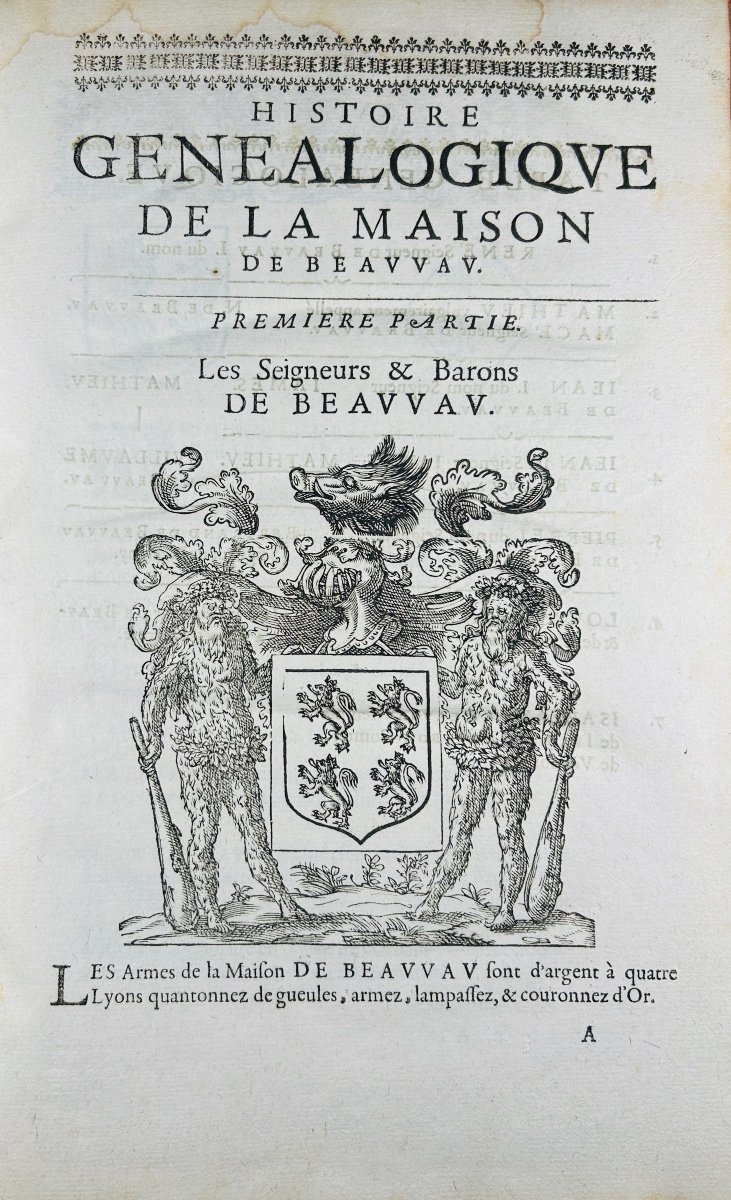 SAINCTE MARTHE (Scevole et Louys) - Histoire généalogique de la maison de Beauvau. 1626, relié.-photo-4